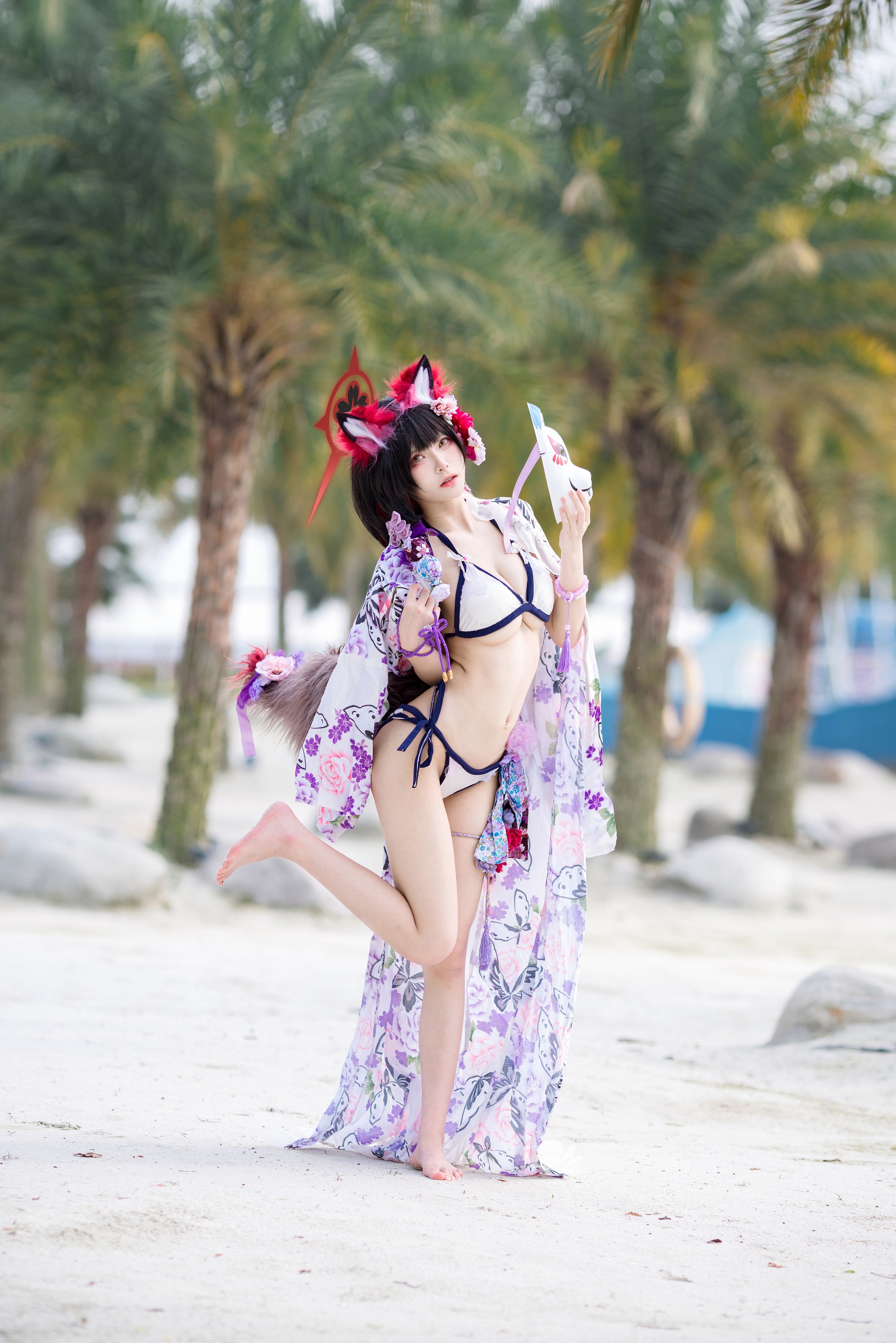 九柒喵 – NO.029 狐坂若藻水着 [23P]-XikXak